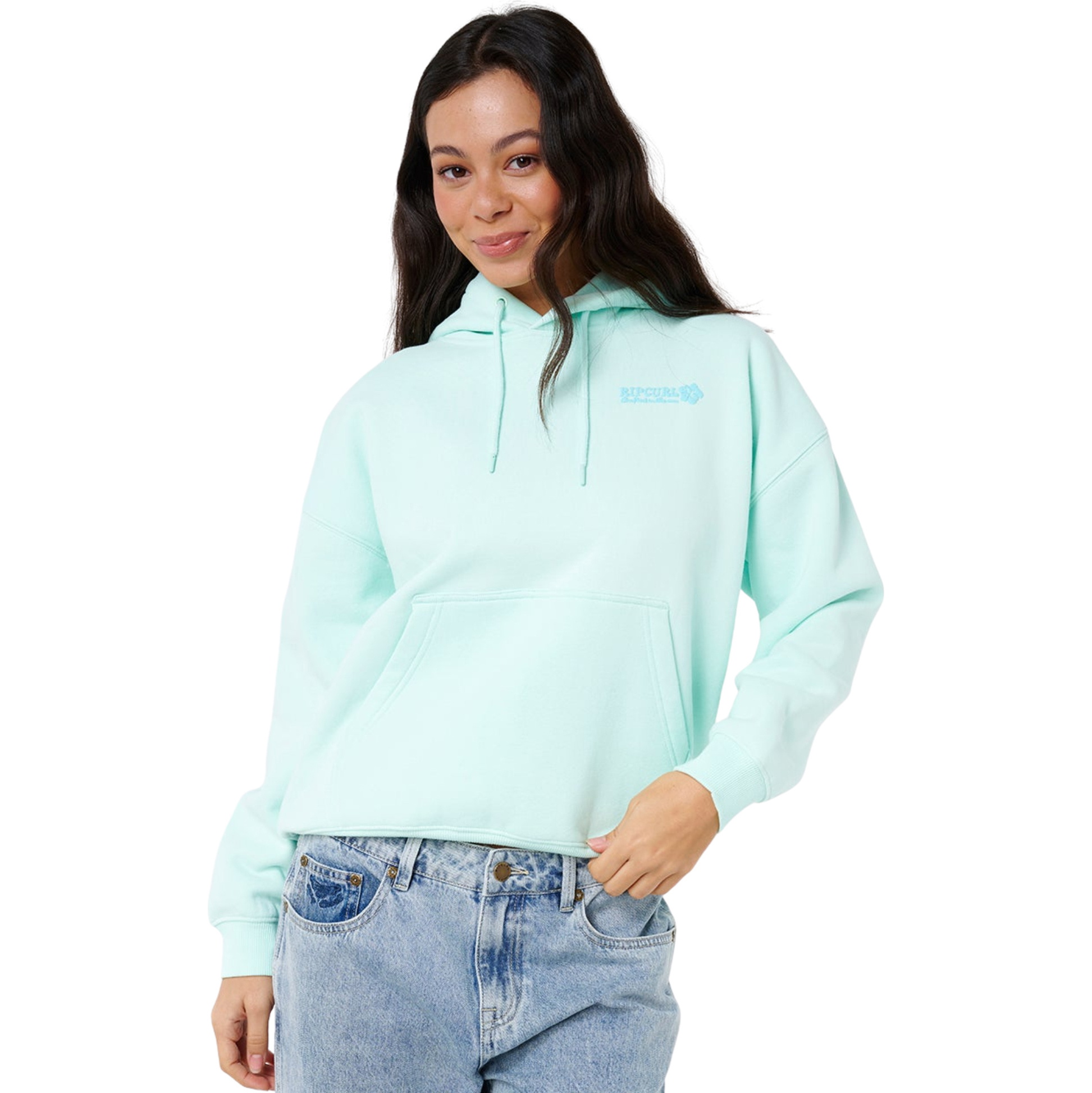 2026 Rip Curl Womens Surf Puff Heritage Hoodie 0A0WFL - Light Blue